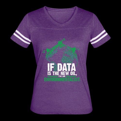 Data Environmentalist - Women's V-Neck Football Tee