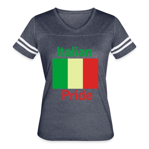 Italian Pride Flag - Women's V-Neck Football Tee