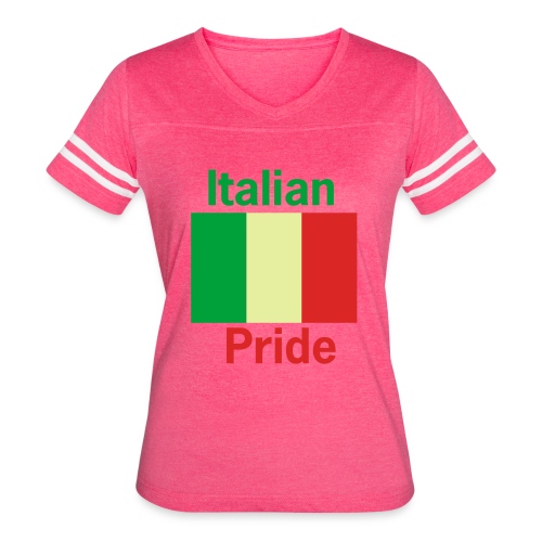 Italian Pride Flag - Women's V-Neck Football Tee