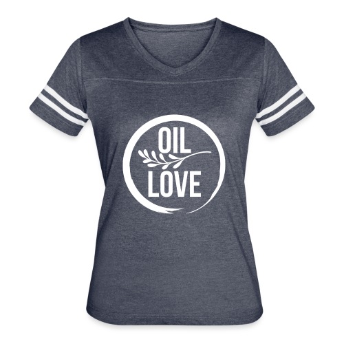 Oil Love - Women's V-Neck Football Tee
