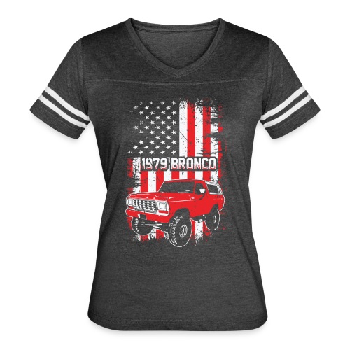 1979 Bronco Red USA T-Shirt - Women's Vintage Sports T-Shirt