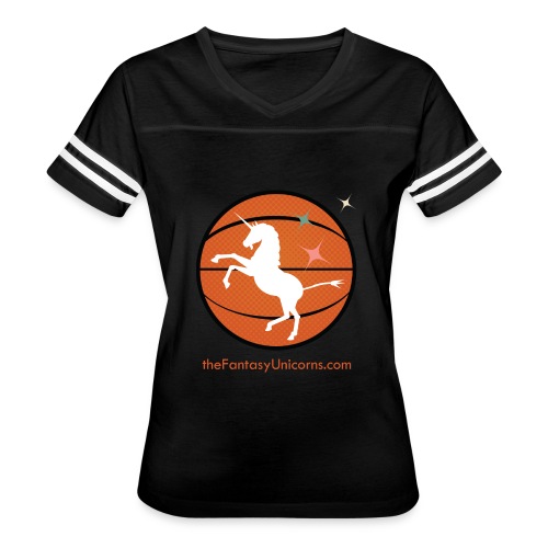 whiteunicornlogoversion2 01text - Women's Vintage Sports T-Shirt