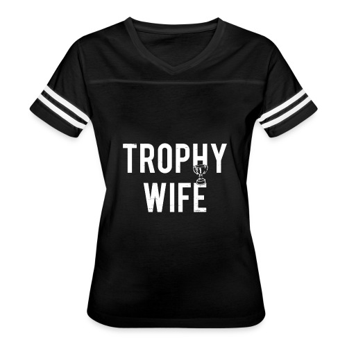 Trophy Wife - Women's V-Neck Football Tee