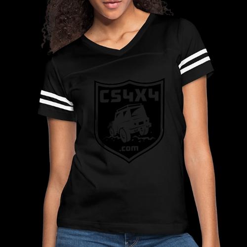 CS4x4 Black Shield - Women's V-Neck Football Tee