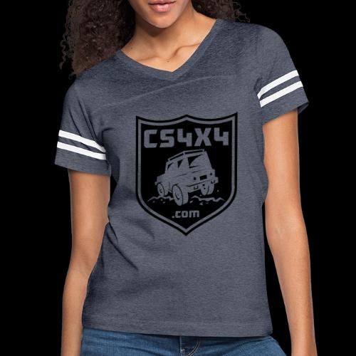 CS4x4 Black Shield - Women's V-Neck Football Tee