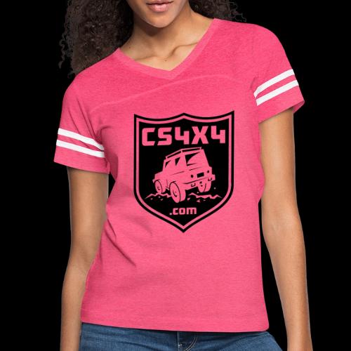 CS4x4 Black Shield - Women's V-Neck Football Tee
