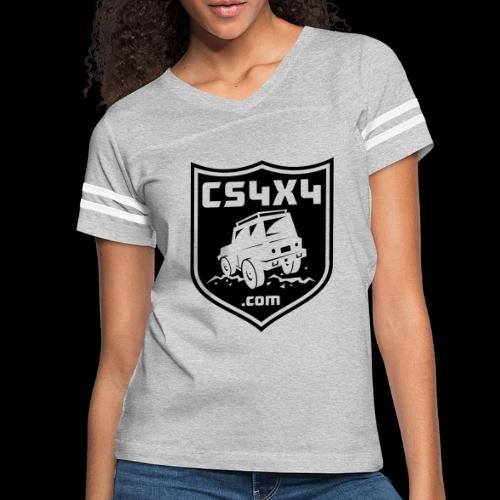 CS4x4 Black Shield - Women's V-Neck Football Tee