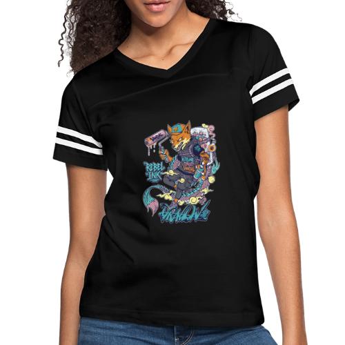 Kitsune Street Rebel - Women's V-Neck Football Tee