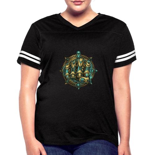 Cyberpunk Power Robot Hand - Women's V-Neck Football Tee