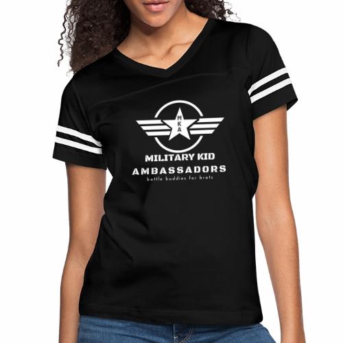 Military Kid Ambassador White - Women's V-Neck Football Tee
