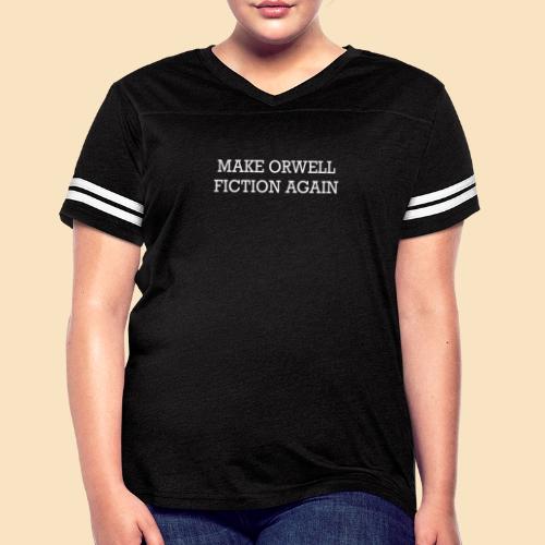 Orwellian - Women's V-Neck Football Tee