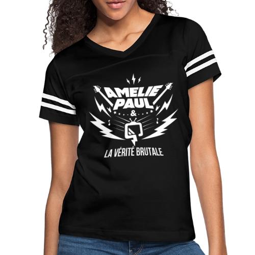 Amélie Paul & La Vérité Brutale (logo blanc) - T-shirt col V Football pour femmes