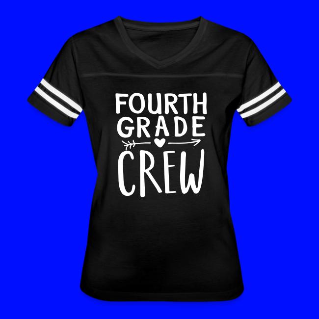 Fourth Grade Crew Heart Teacher T-Shirt