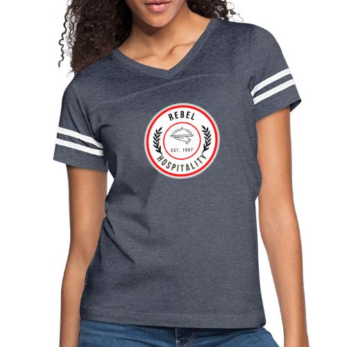 Rebel Spirit - Women's V-Neck Football Tee