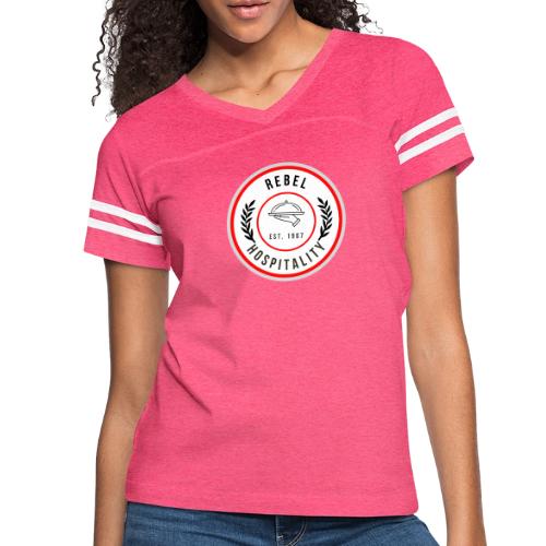 Rebel Spirit - Women's V-Neck Football Tee