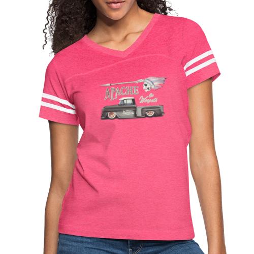 Apache On Warpath - Chevy Truck Task Force - Women's V-Neck Football Tee