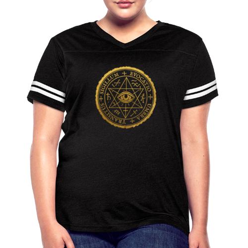 Sigillum Obscura Aurum - Women's V-Neck Football Tee