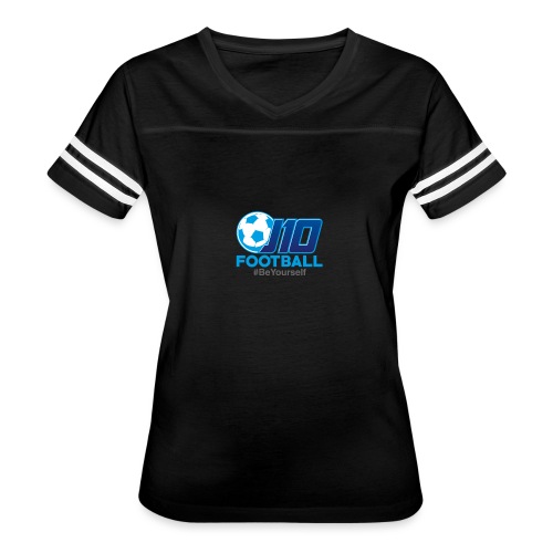 J10football merchandise - Women's V-Neck Football Tee