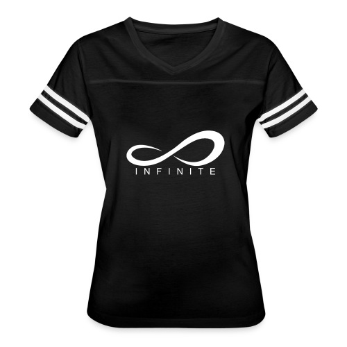 Infinite Logo in White Women's Hoodie - Women's Vintage Sports T-Shirt