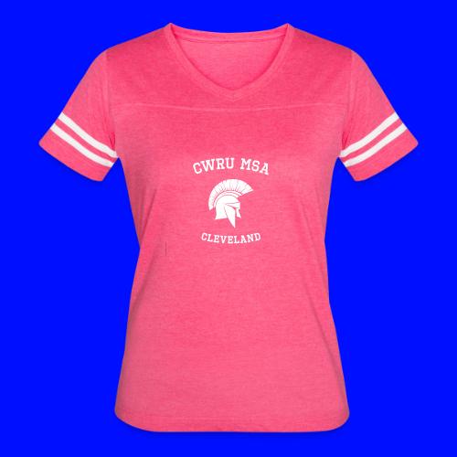 CWRU MSA Cleveland - Women's V-Neck Football Tee