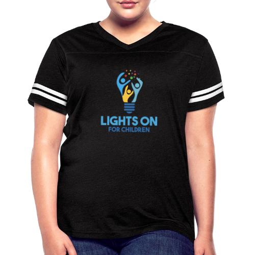 Lights On For Children - Women's V-Neck Football Tee