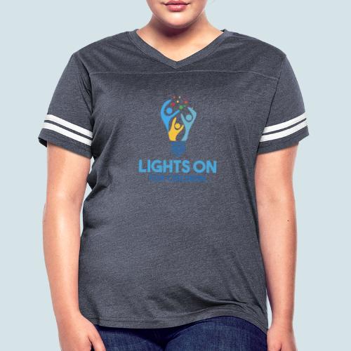Lights On For Children - Women's V-Neck Football Tee