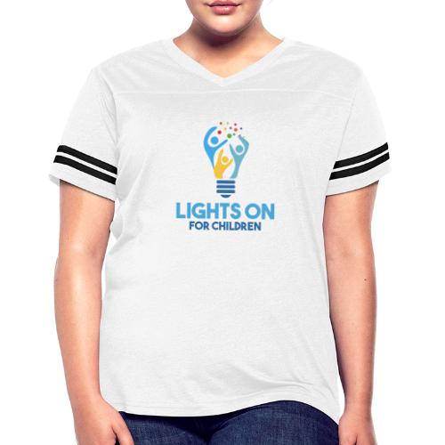Lights On For Children - Women's V-Neck Football Tee