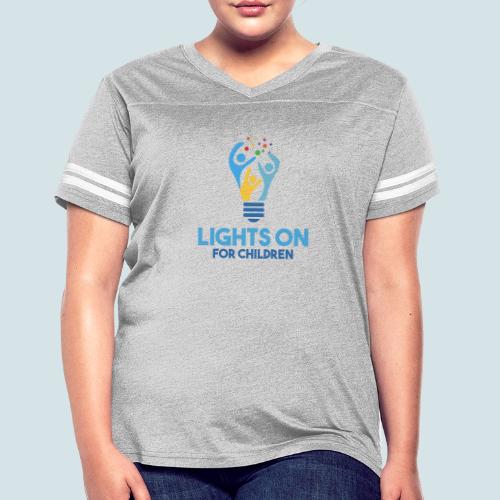 Lights On For Children - Women's V-Neck Football Tee