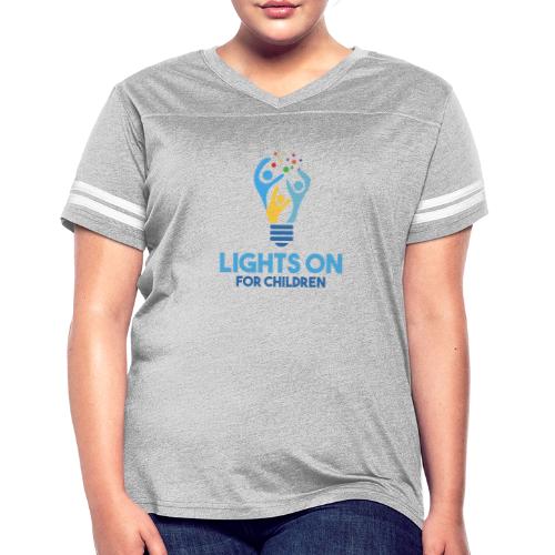 Lights On For Children - Women's V-Neck Football Tee