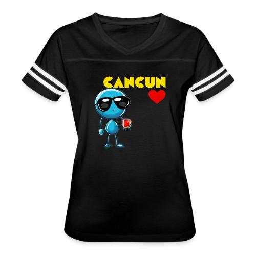 Smoon City_Cancun - Women's V-Neck Football Tee
