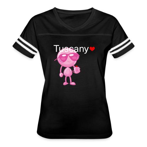 Smoon City_Tuscany Pink - Women's V-Neck Football Tee