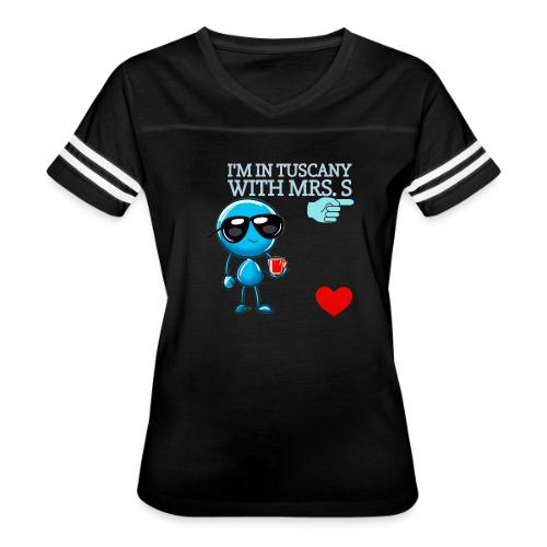 Smoon City_I'm in Tuscany with Mrs. S - Women's V-Neck Football Tee