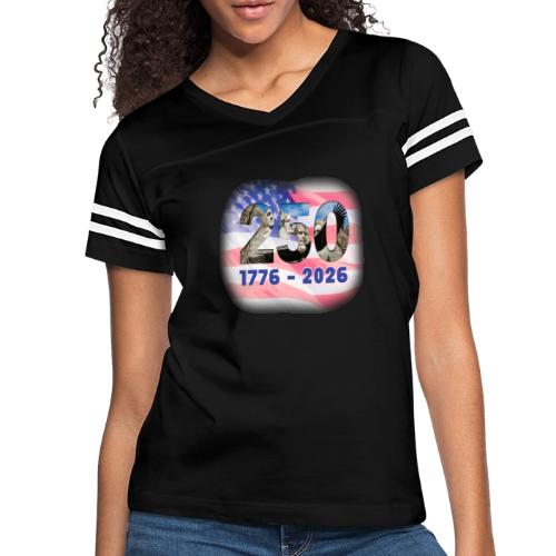 1776 - 2026 | 250 Years USA - Women's V-Neck Football Tee