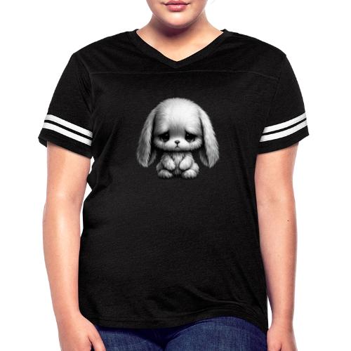 Sad Puppy Meme with Puppy Standing - Women's V-Neck Football Tee