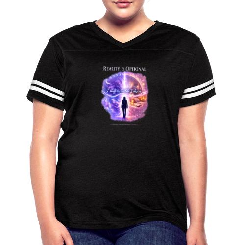 Reality Is Optional Cosmic Reality Shifting Portal - Women's V-Neck Football Tee