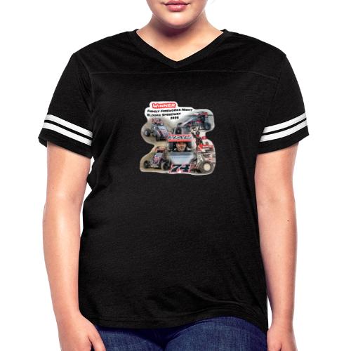 Luke Hall - Eldora Speedway FFN#1 Design 1 - Women's V-Neck Football Tee