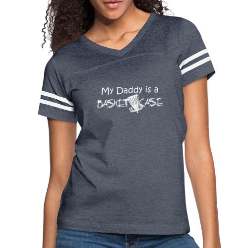 My Daddy is a Basket Case - Women's V-Neck Football Tee