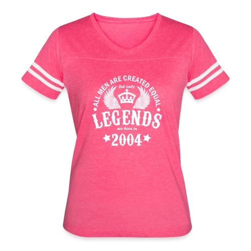 Legends are Born in 2004 - Women's V-Neck Football Tee