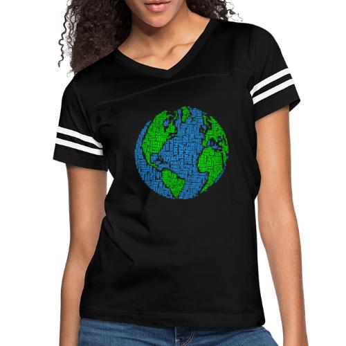 Global PEACE Sphere - Women's V-Neck Football Tee