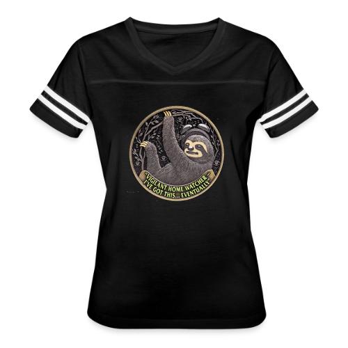 Sloth Home Watcher T Shirt - Women's V-Neck Football Tee