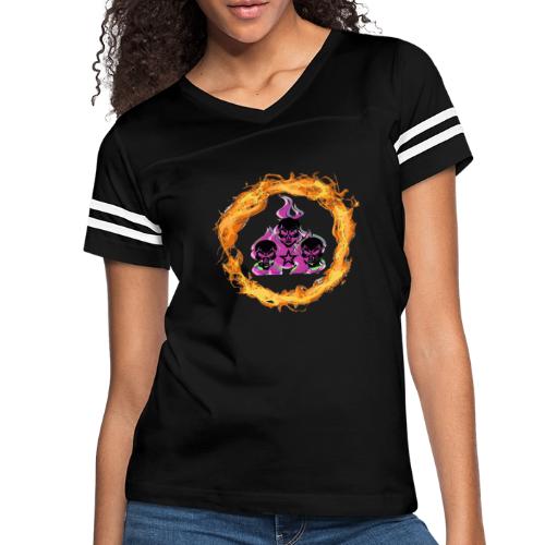 revamped logo - Women's V-Neck Football Tee