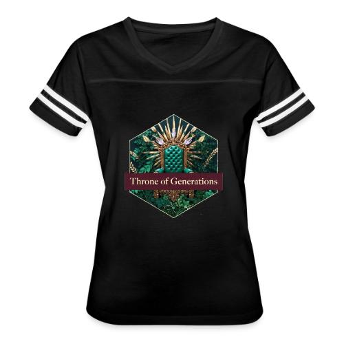 Women’s Day Vine Throne T Shirt, Gift for Grandma - Women's V-Neck Football Tee