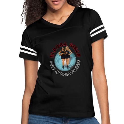 Eldora Girls Are Worldclass - Women's V-Neck Football Tee