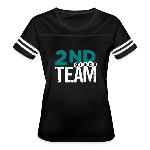 Bold 2nd Grade Team Teacher T Shirts - Women's V-Neck Football Tee