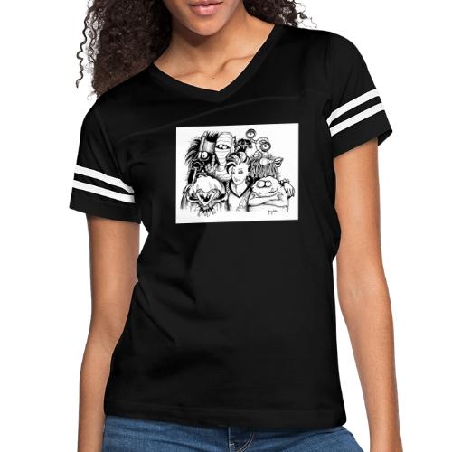 Halloween Team - Women's V-Neck Football Tee