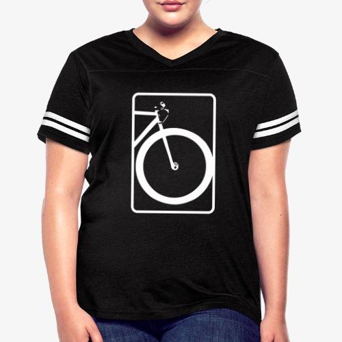 Front Wheel Forward - Women's V-Neck Football Tee