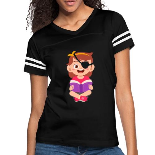 Little girl with eye patch - Women's Vintage Sports T-Shirt