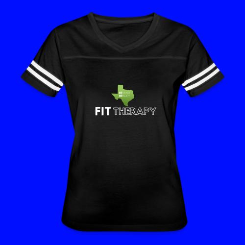 fit therapy - Women's V-Neck Football Tee