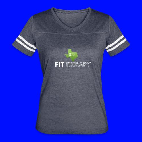 fit therapy - Women's V-Neck Football Tee