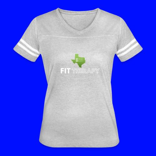 fit therapy - Women's V-Neck Football Tee